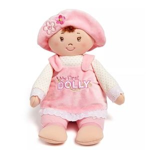 Gund My First Dolly Plush Stuffed Doll 12" Toy Pink White Soft